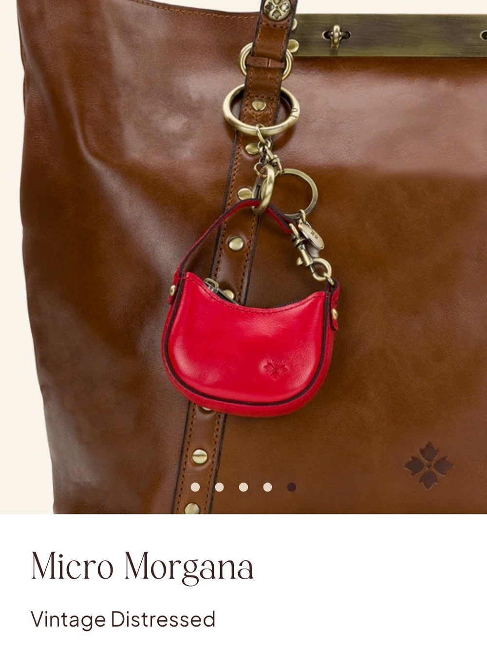 Patricia Nash Women's Micro Morgana Bag Charm (Strawberry)